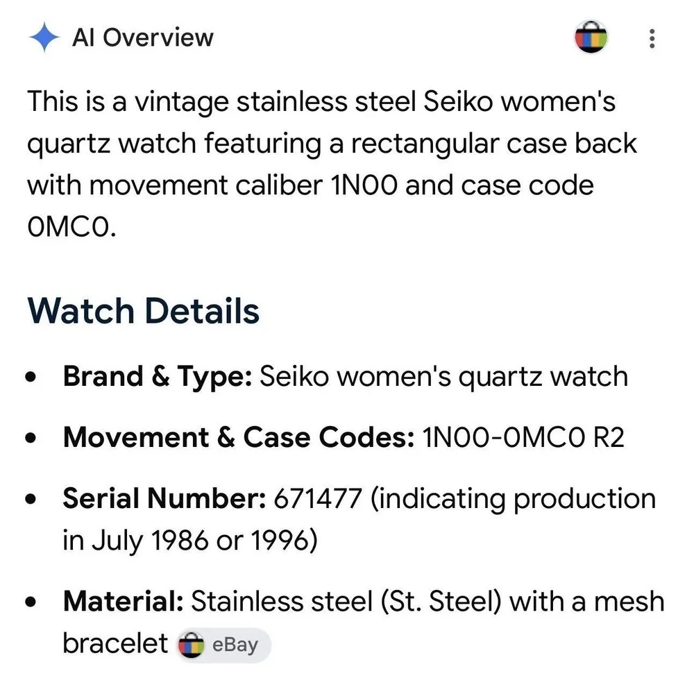 SEIKO Women's Stainless Quartz Watch Mesh Bracelet 1N00-OMCO R2 Vintage Untested